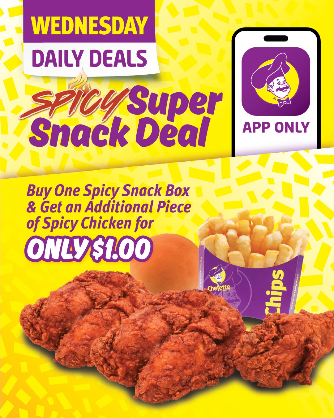 Wednesday Daily Deal: Spicy Super Snack Deal – Extra Piece for Only $1.00