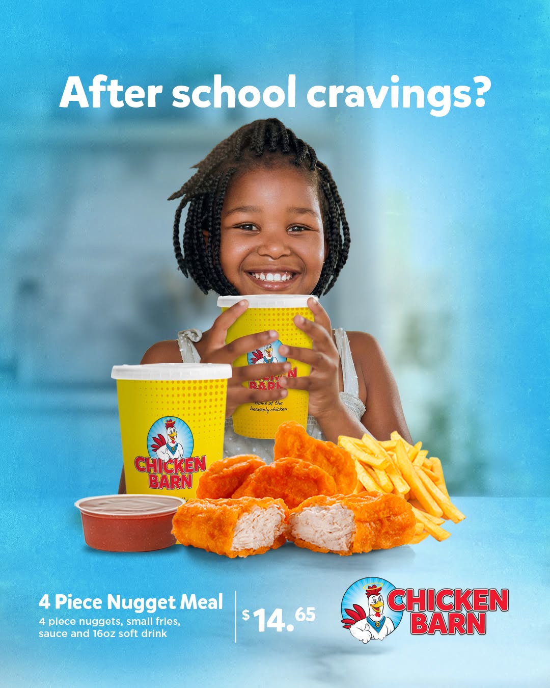 4 Piece Nugget Meal – $14.65 at Chicken Barn Barbados