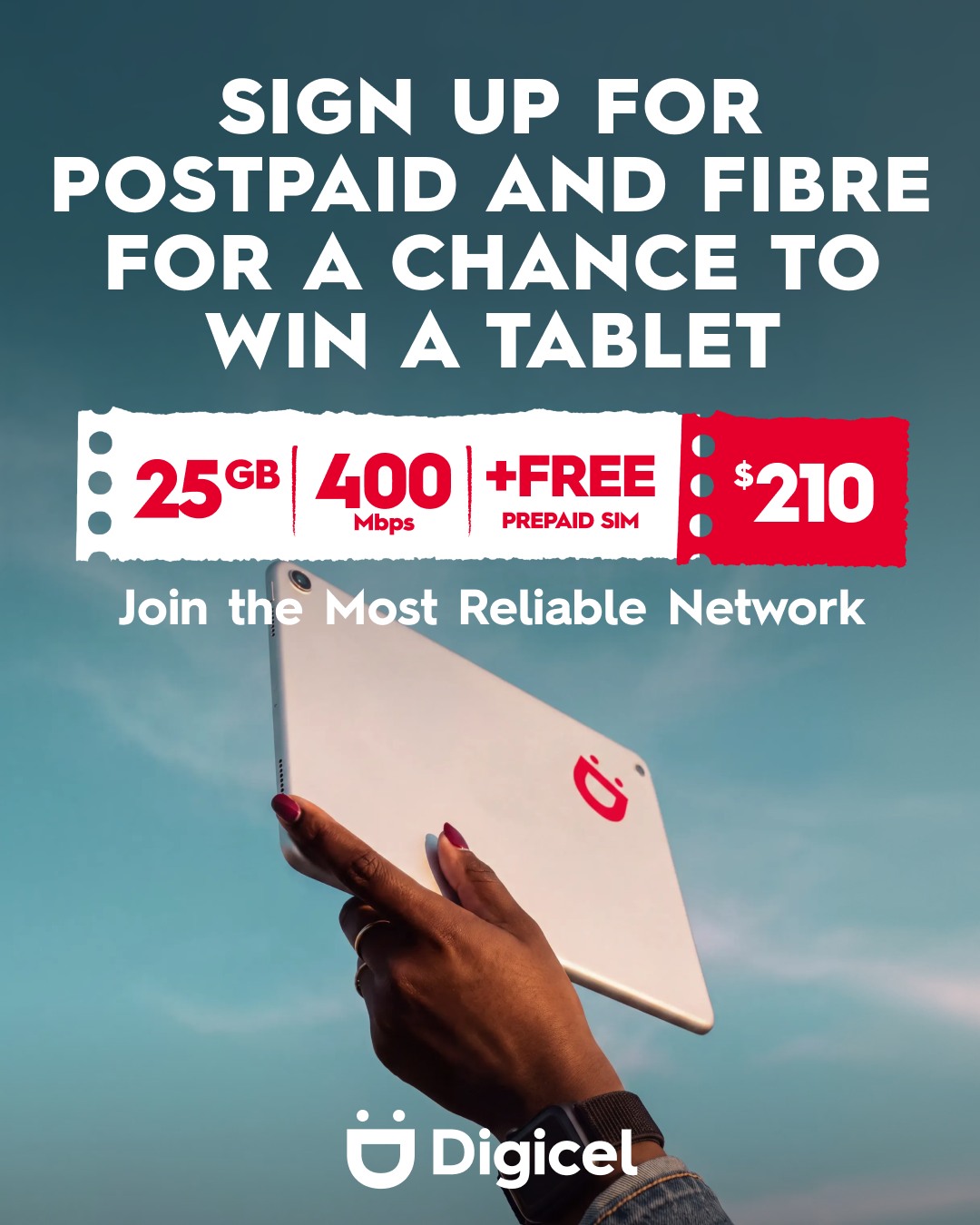 Digicel Back-to-School Mobile + Fibre Bundle – $210/month with 25GB, 400Mbps & Free SIM