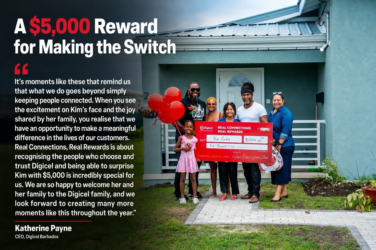 Digicel Real Connections, Real Rewards – Switch & Win $5,000