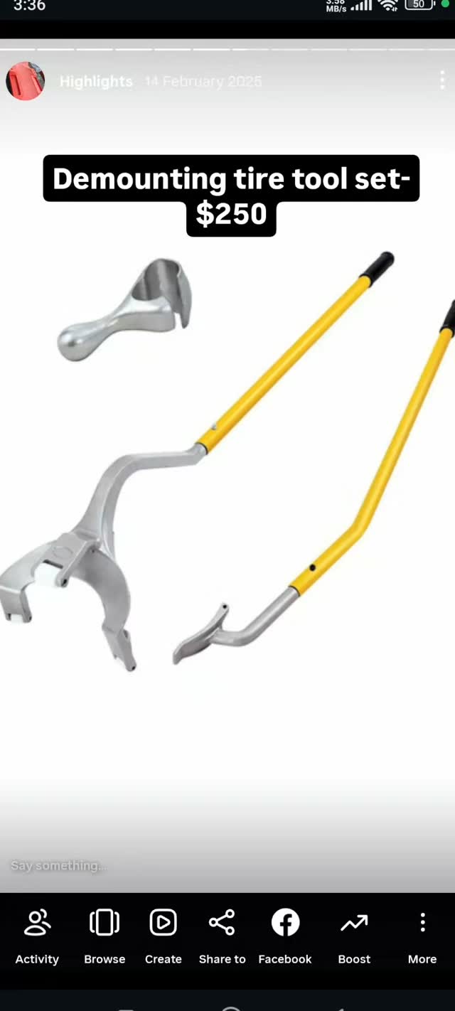 Demounting Tire Tool Set – $250