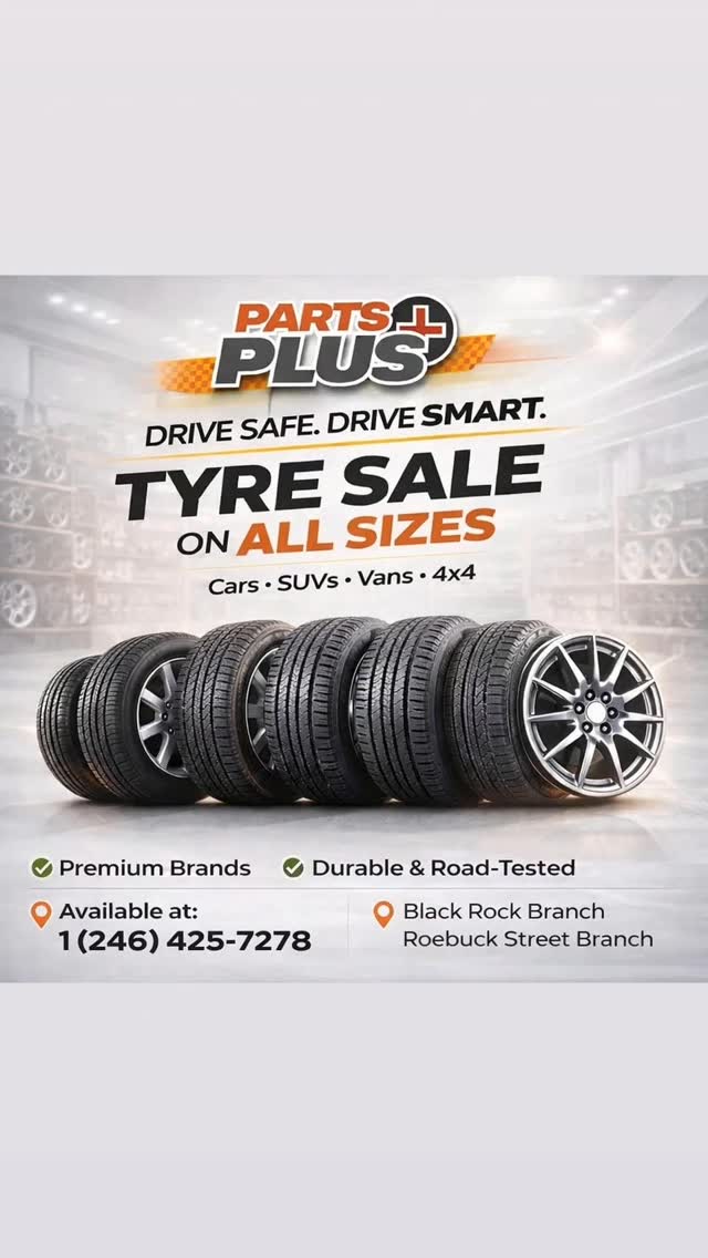 Tyre Sale on All Sizes – Free Installation at Parts Plus Barbados