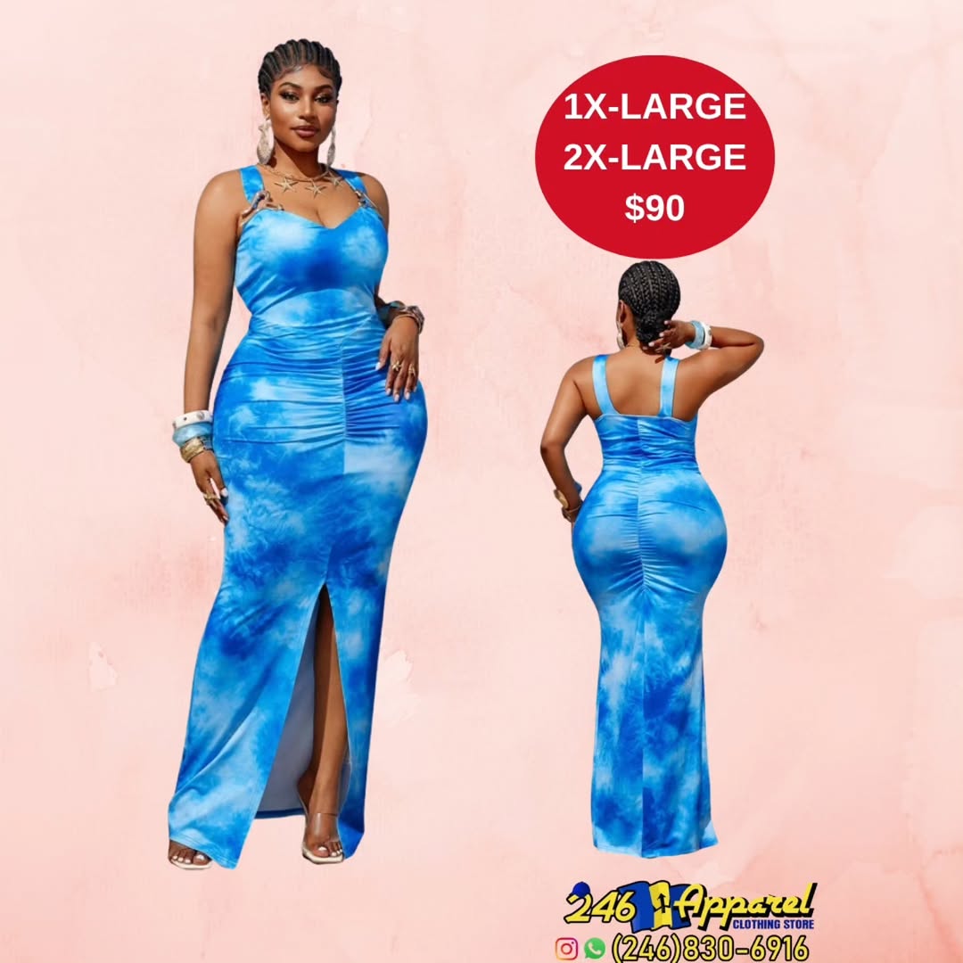 Tie-Dye Maxi Dress – 1X & 2X Large for $90