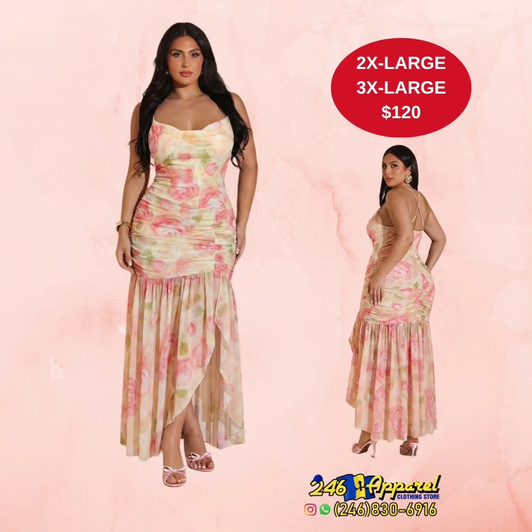Floral Maxi Dress – 2X-Large & 3X-Large Available at $120