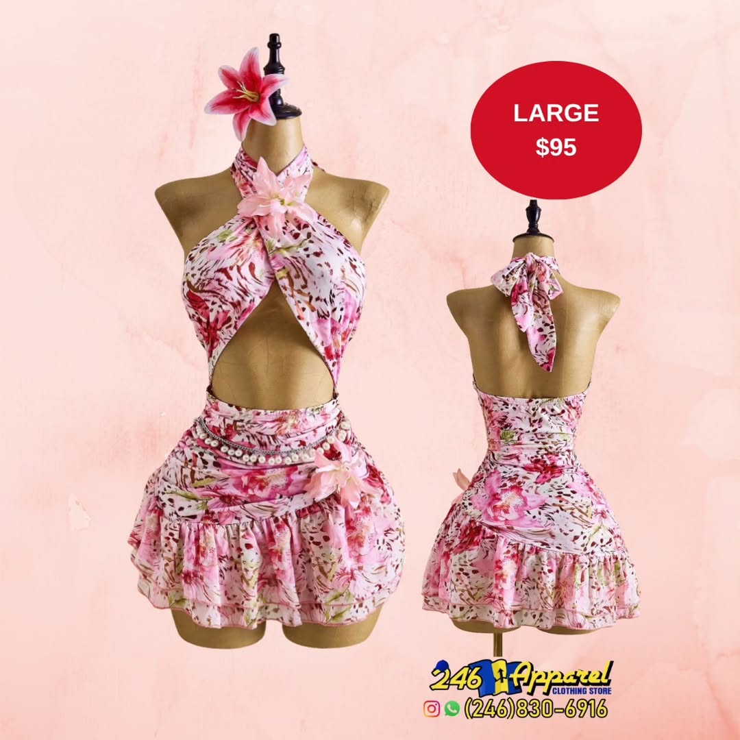 Floral Halter Set – Large Size at $95