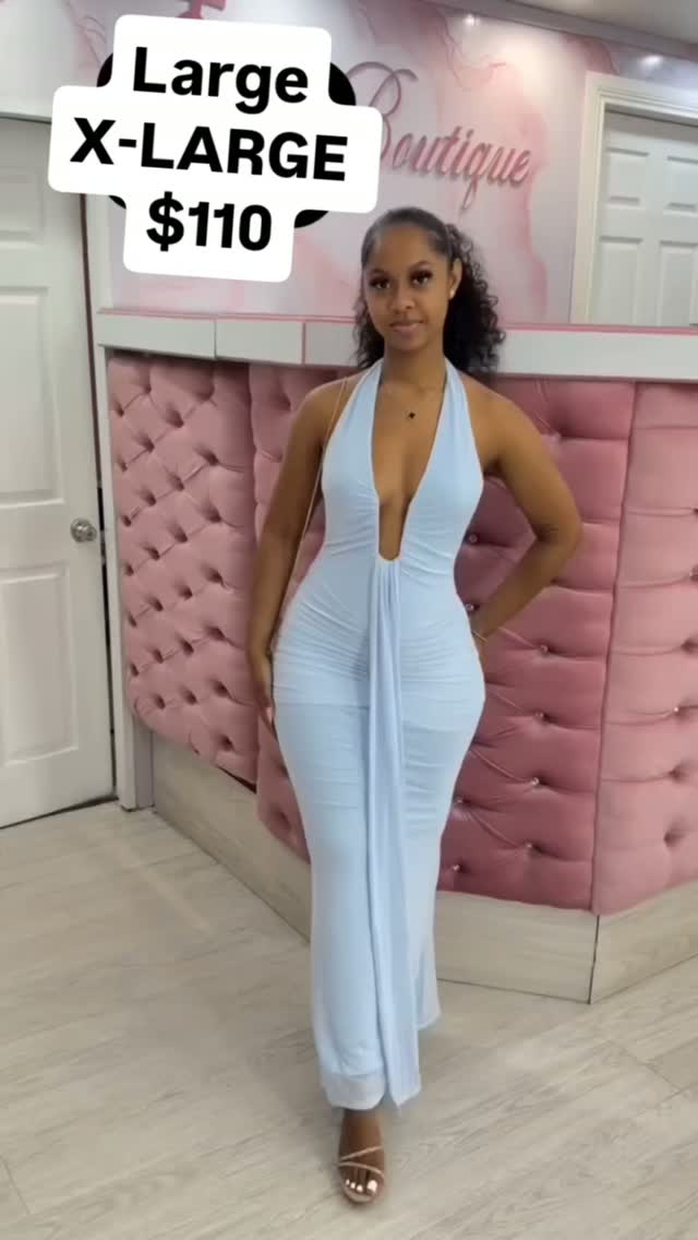 Women's Halter Maxi Dress – Large & X-Large Available at $110