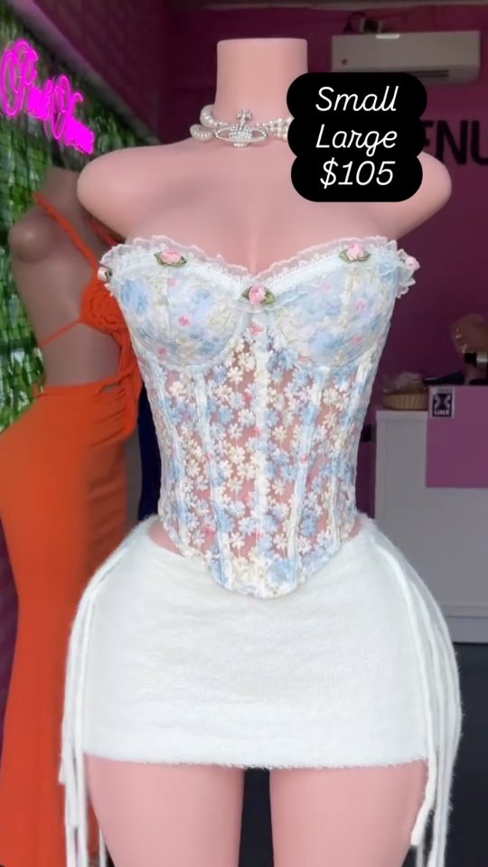 Floral Corset Top - Available in Small & Large for $105