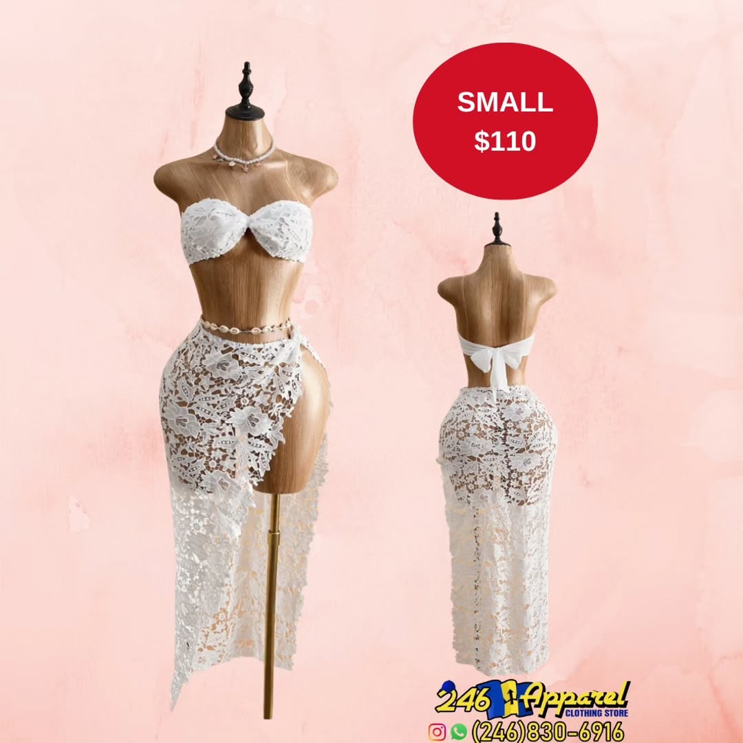 White Lace Two-Piece Set – Small $110