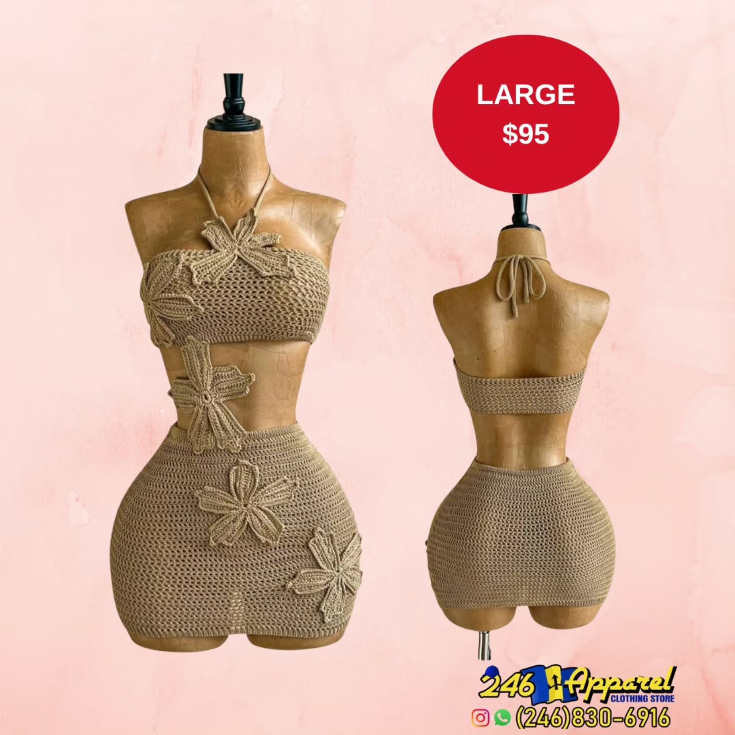 Crochet Co-ord Set – Large $95