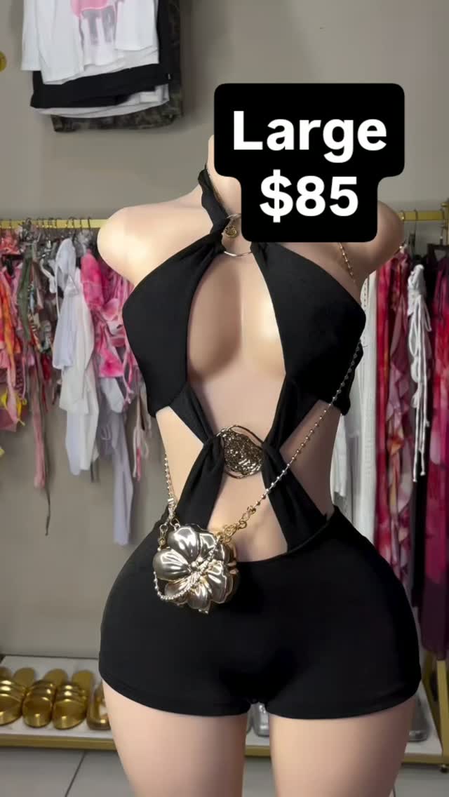 Black Halter Outfit – Large $85