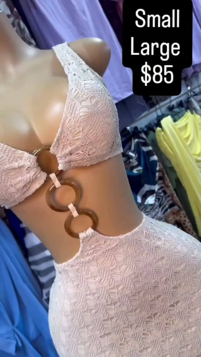 White Lace Two-Piece Set – Small & Large Available at $85