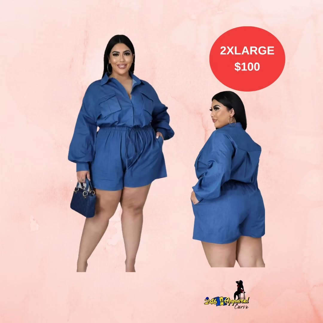Plus Size Denim Shorts Set – 2XL for $100