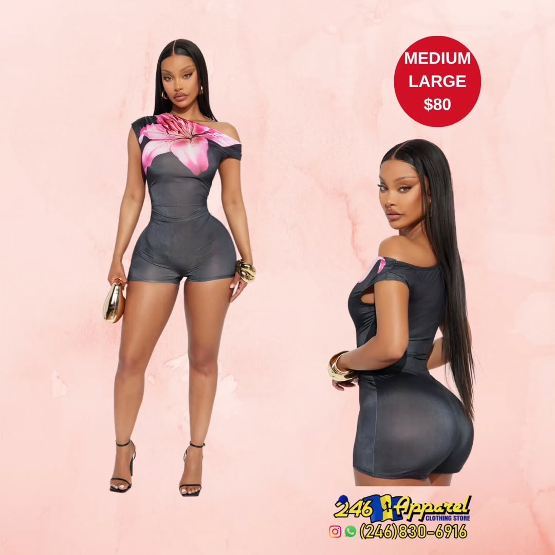 Floral Romper – Medium & Large Available at $80