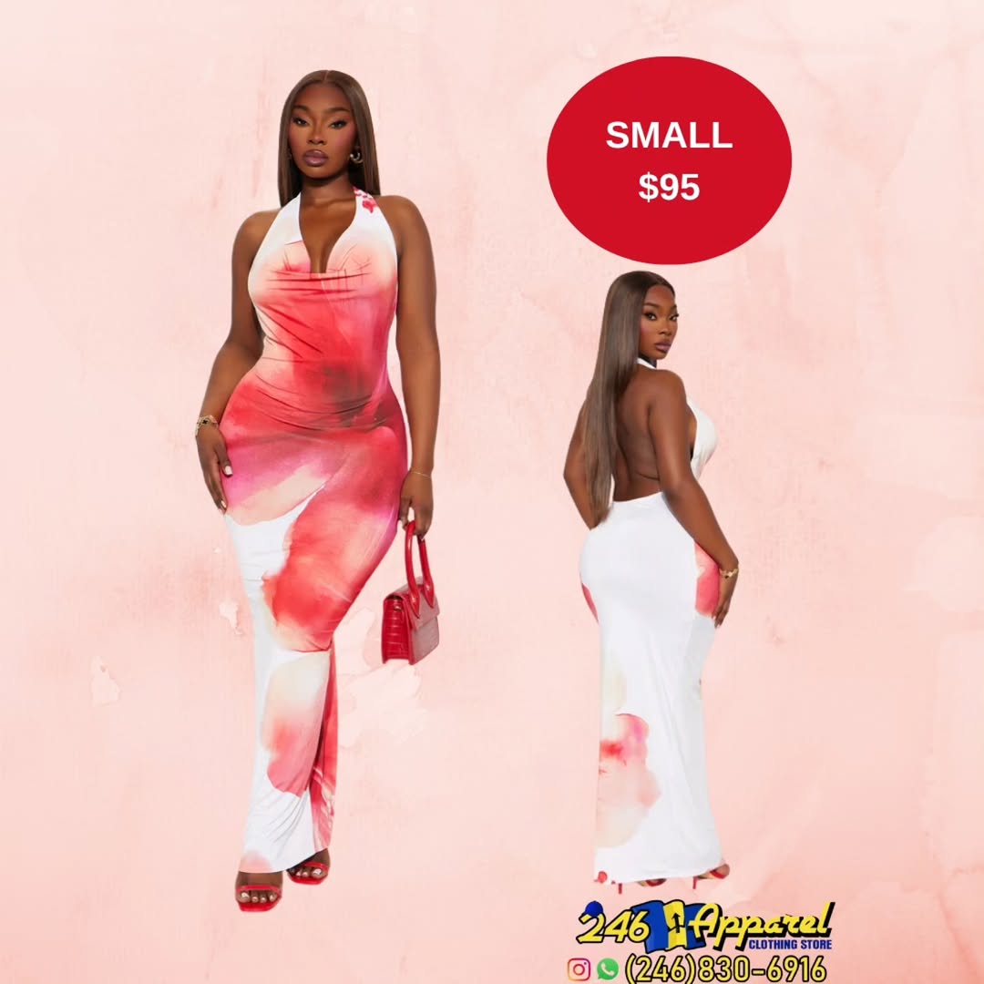 Floral Halter Maxi Dress – Size Small at $95