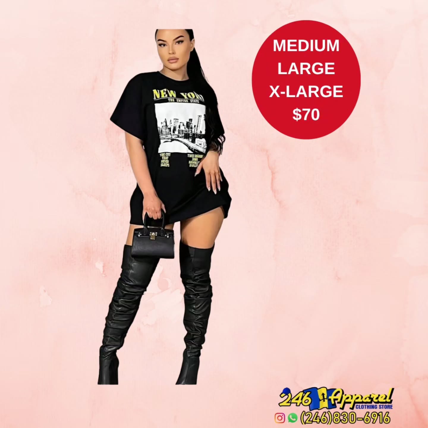 New York Graphic T-Shirt Dress – $70 (M, L, XL)