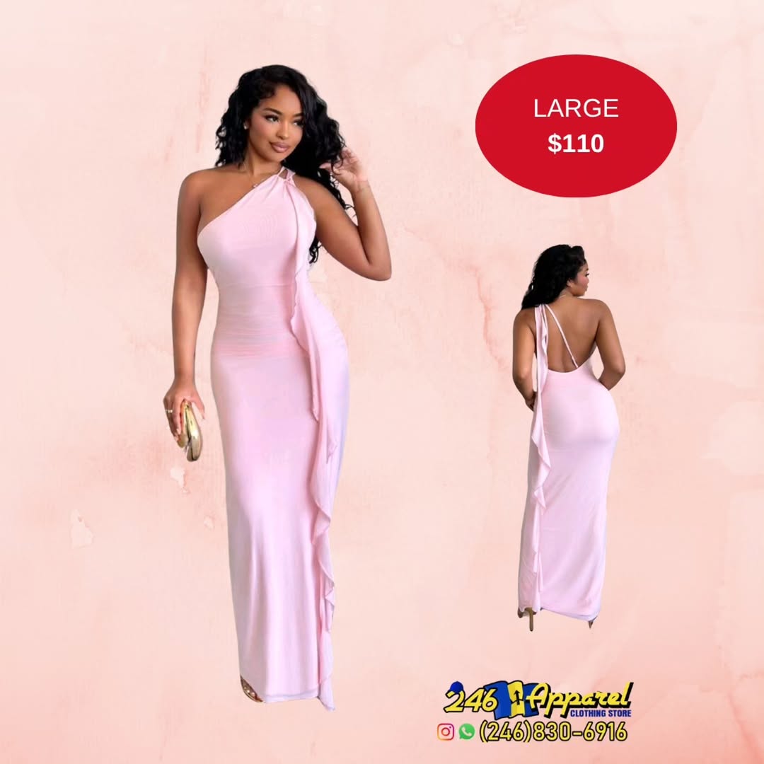 Pink Halter Maxi Dress – Large $110