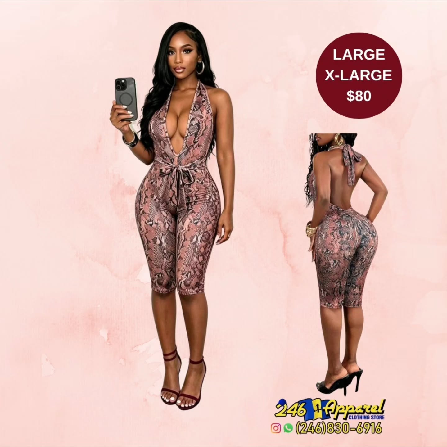 246 Apparel – Women's Clothing with Prices: Denim Romper $110, Two-Piece Sets from $90
