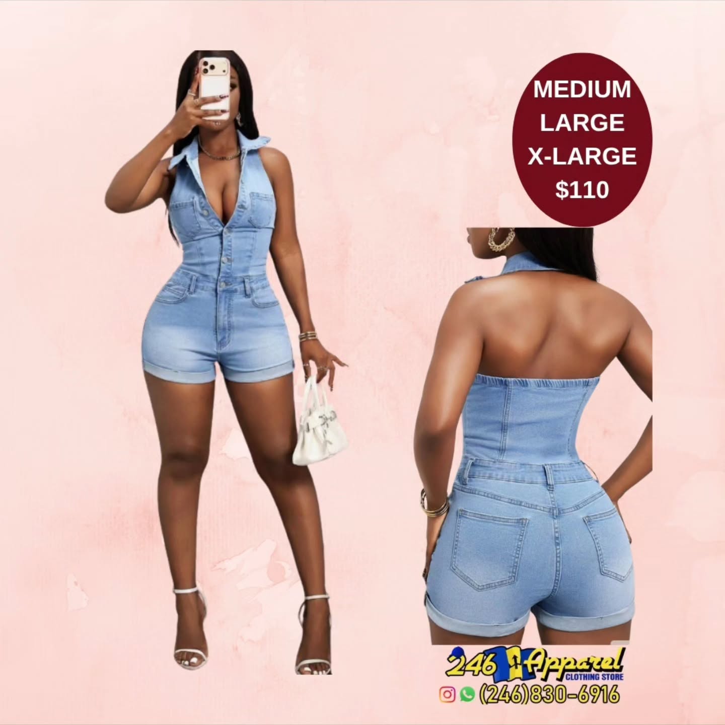Denim Rompers & Jumpsuits – Priced from $100 at 246 Apparel