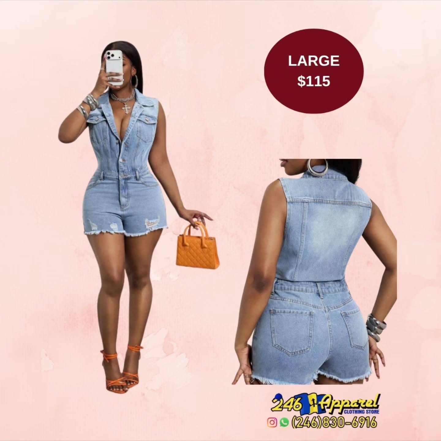 Denim Rompers & Jumpsuits – Priced from $100 at 246 Apparel