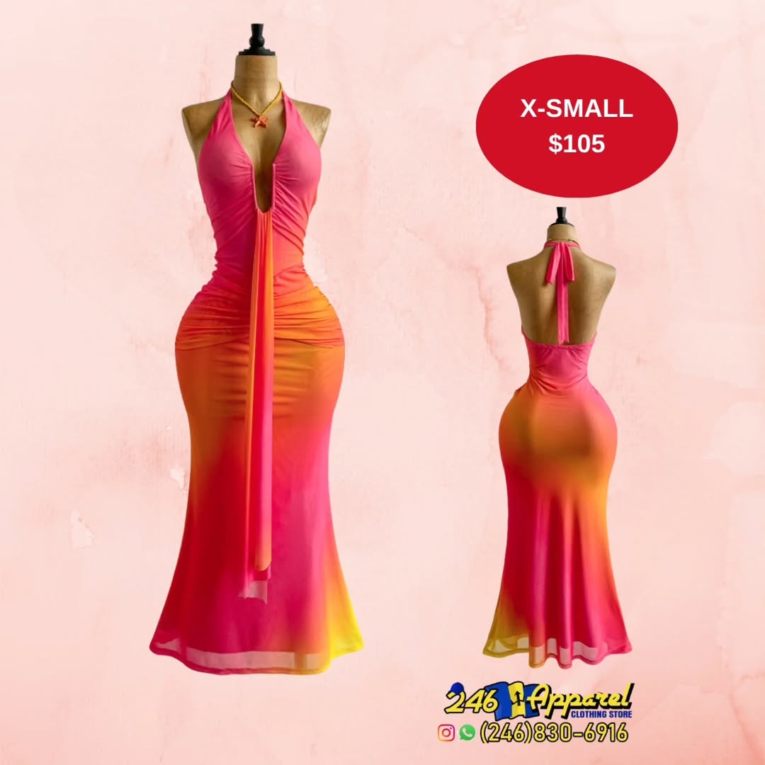 Ombre Halter Maxi Dress – X-Small for $105