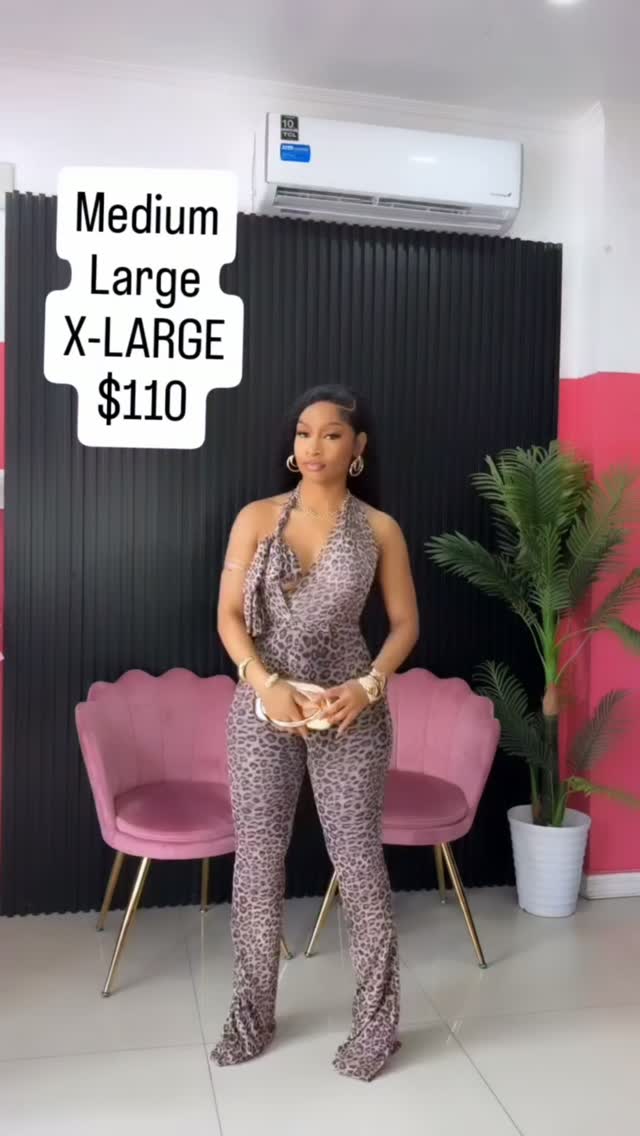 Leopard Print Jumpsuit – Medium, Large & X-Large Available at $110
