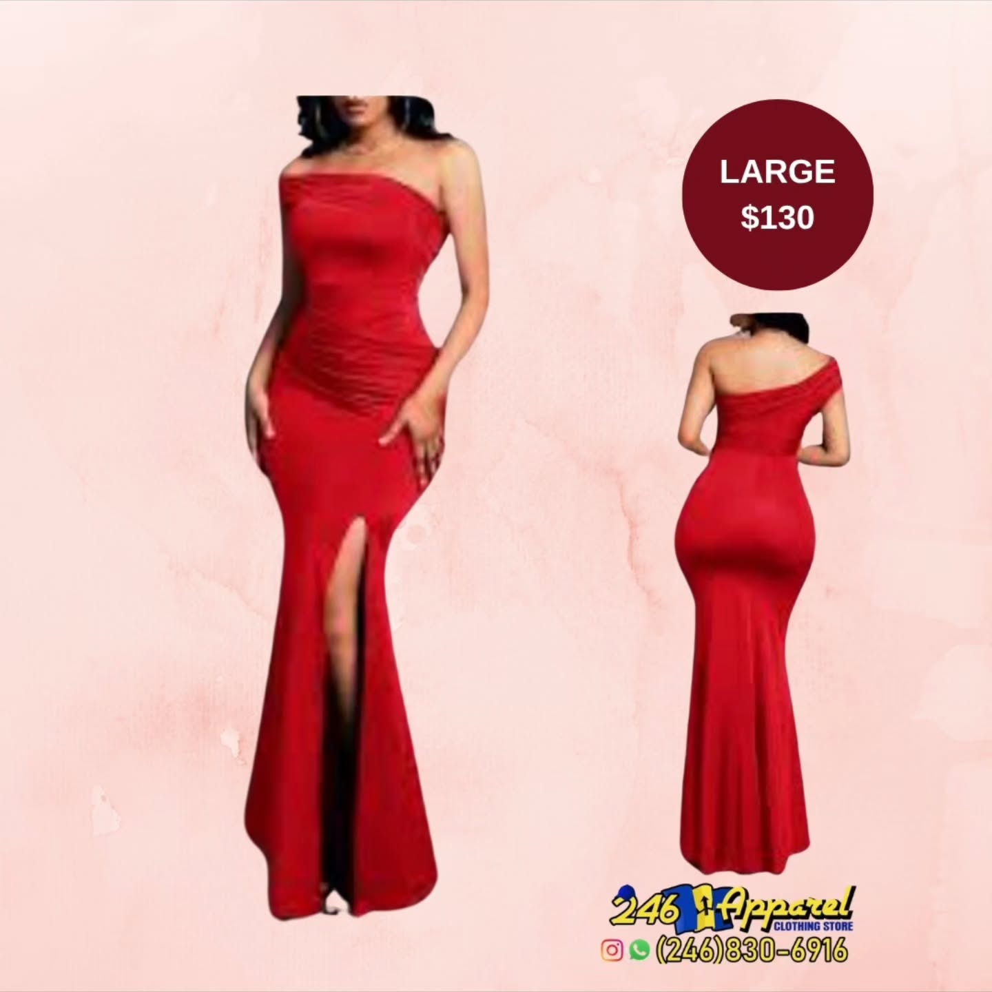 Red Formal Gowns – X-Small $125 & Medium $110 at 246 Apparel