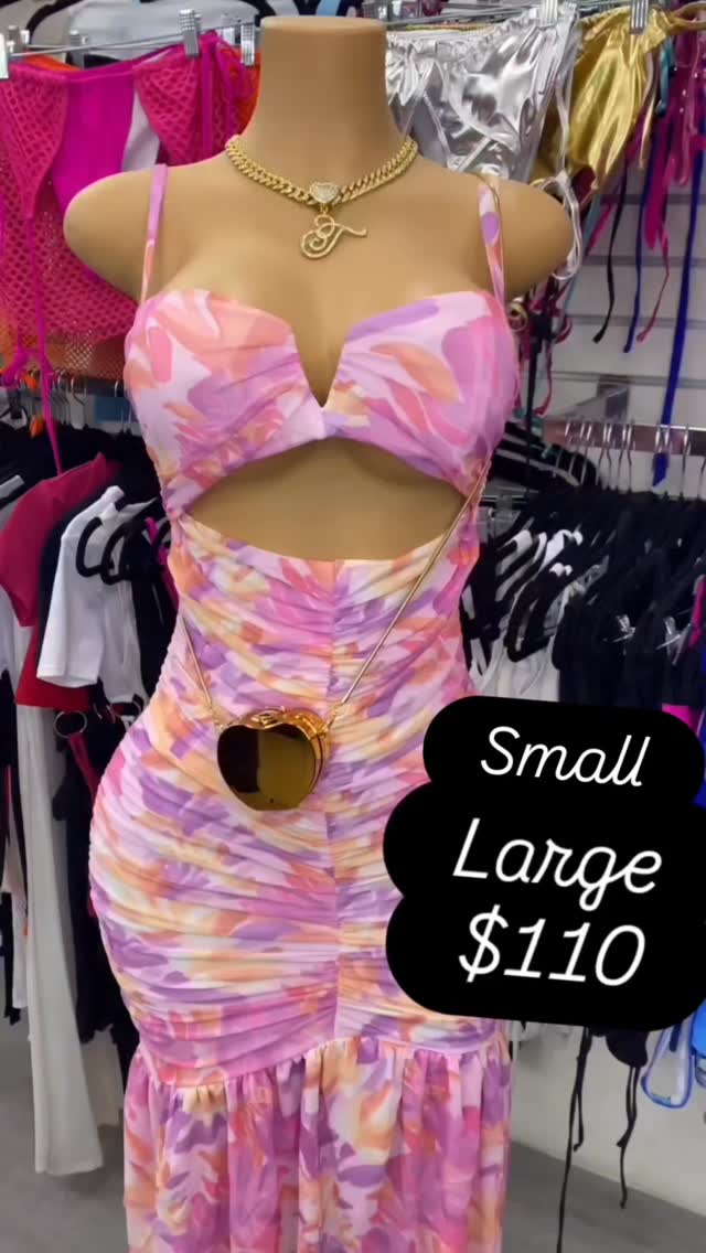 Floral Cut-Out Dress – Available in Small & Large for $110
