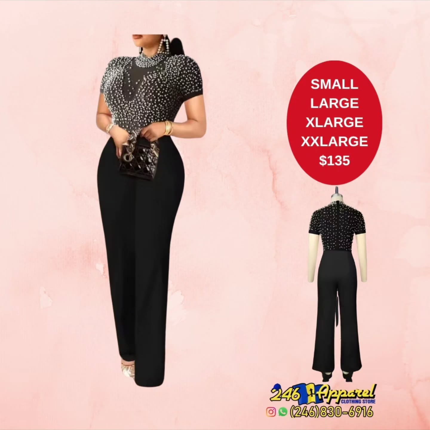 246 Apparel – Women's Jumpsuits with Pricing (S–XXL, $110–$135)
