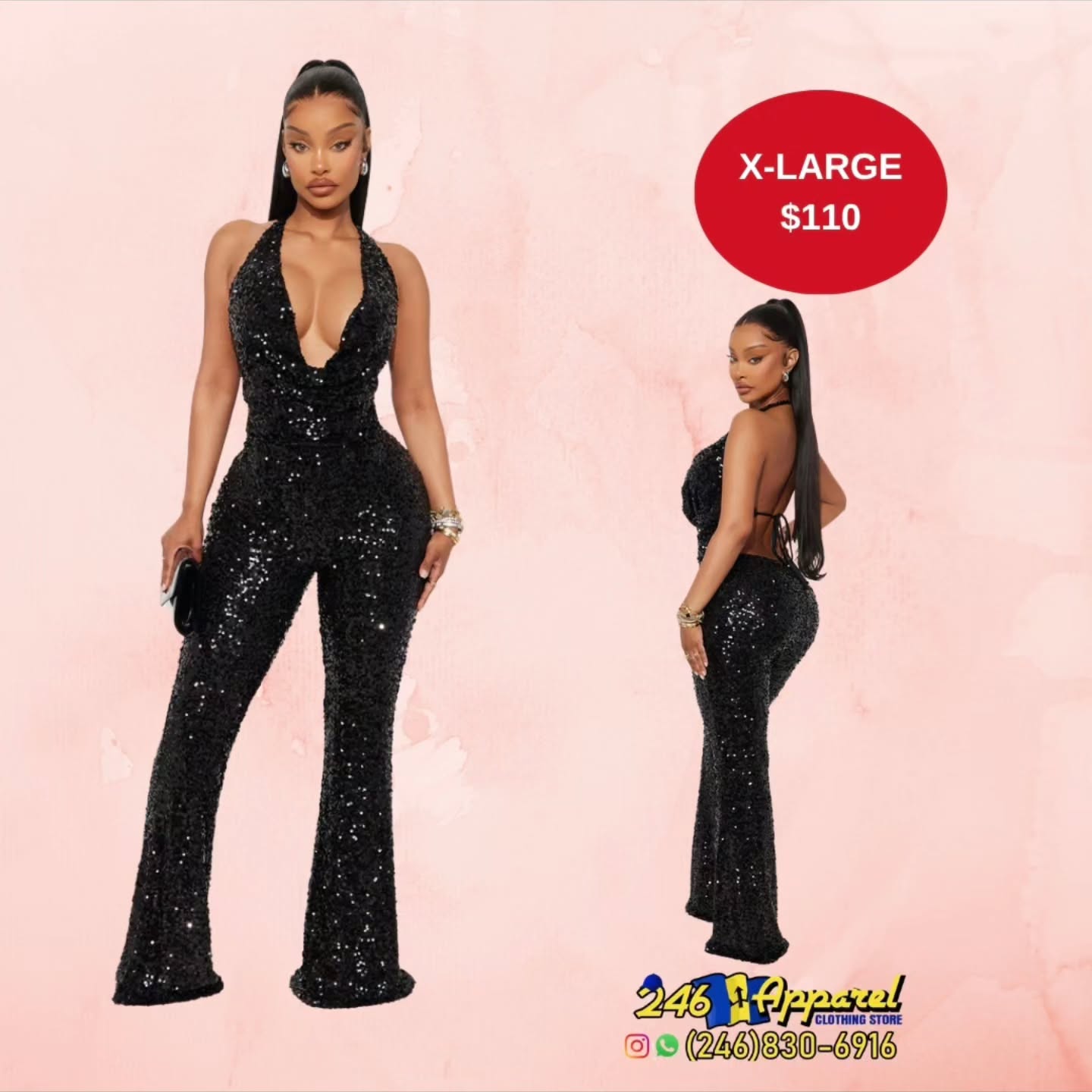 246 Apparel – Women's Jumpsuits with Pricing (S–XXL, $110–$135)