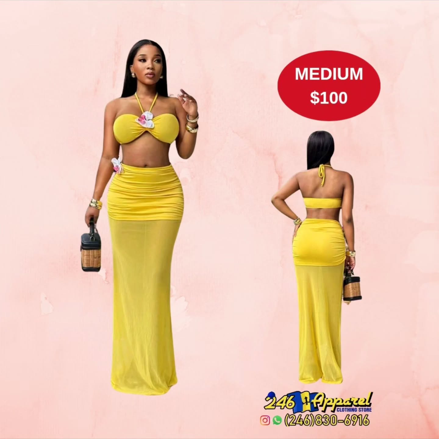 246 Apparel – Women's Dresses with Prices (M/L $100, M $95, S $105)
