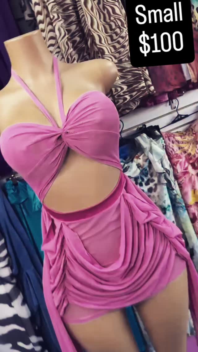 Pink Cut-Out Mini Dress – Size Small at $100