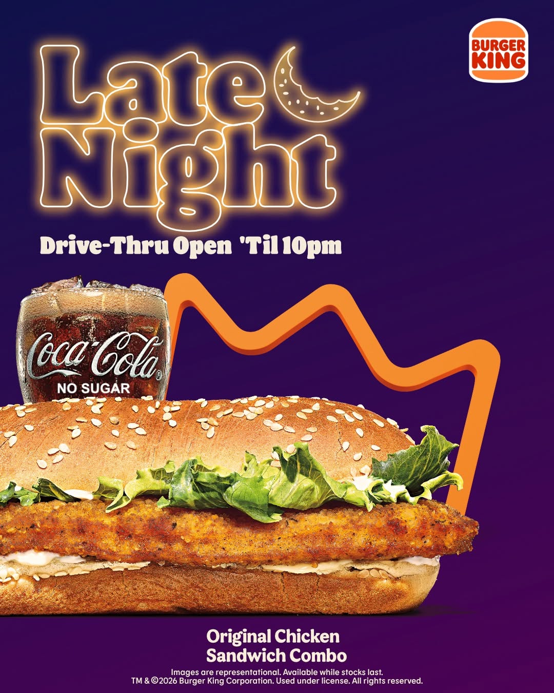 Late Night Original Chicken Sandwich Combo for $14.95