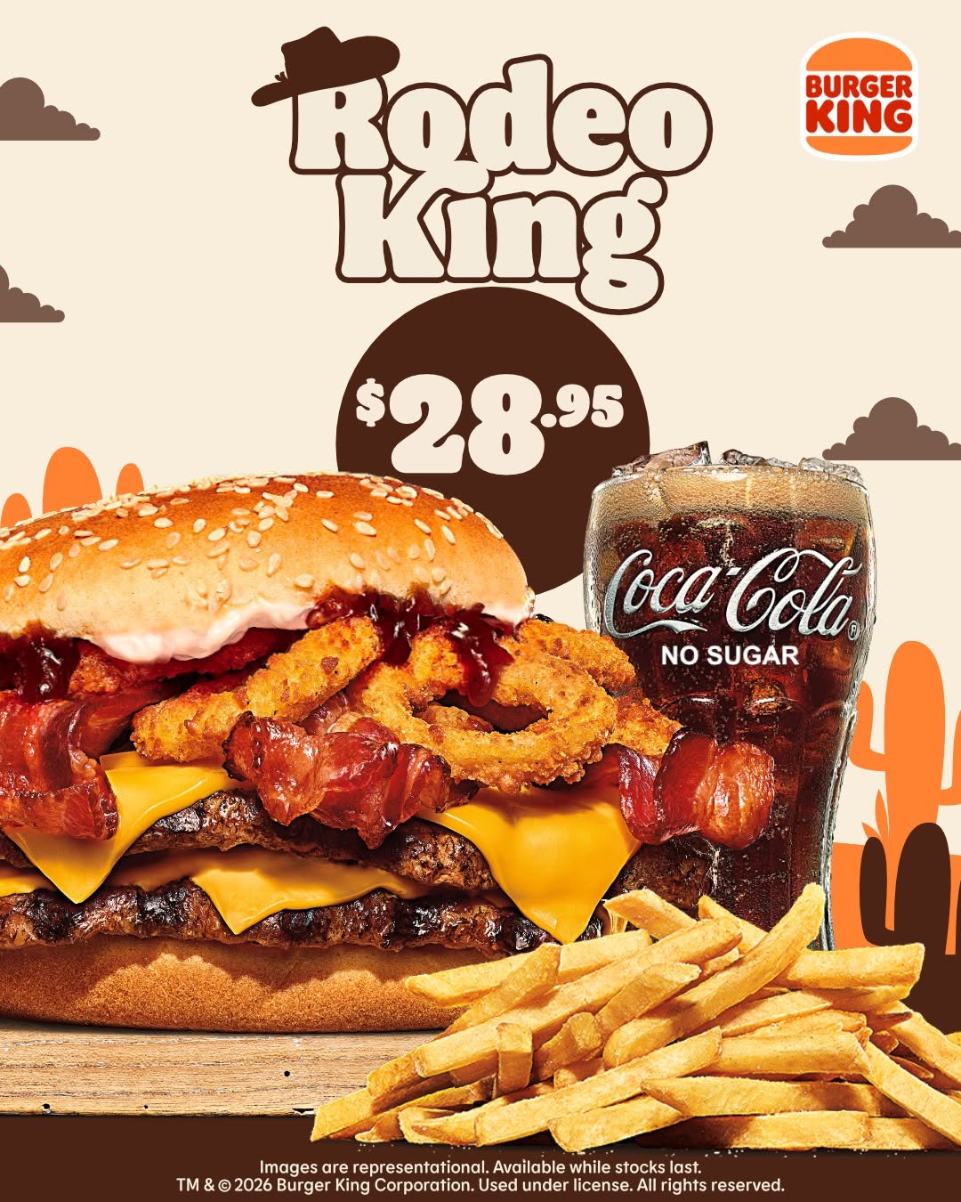 Burger King Rodeo King Meal for $28.95