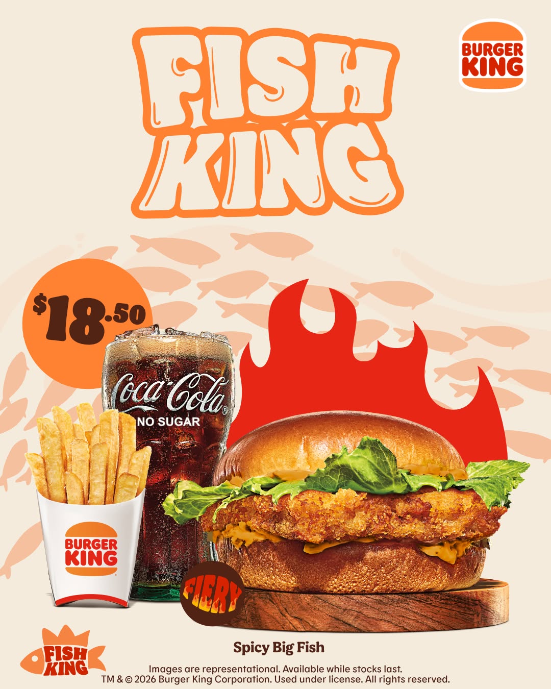 Spicy Big Fish Combo for $18.50 at Burger King Barbados