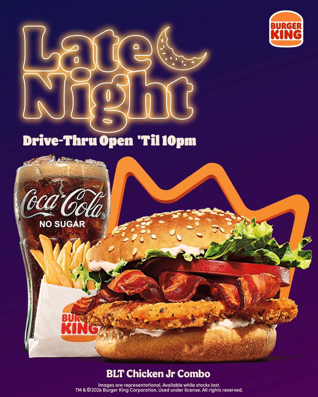 Late Night BLT Chicken Jr Combo – $14.95 at Burger King Barbados