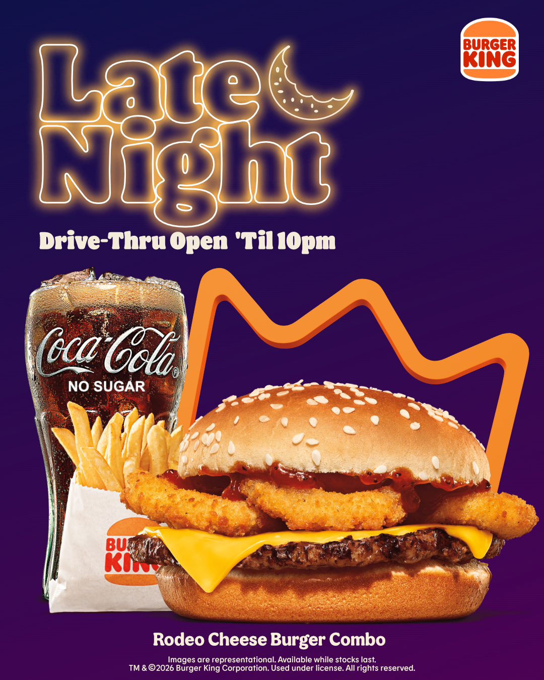 Rodeo Cheeseburger Combo Late Night Deal – $14.95