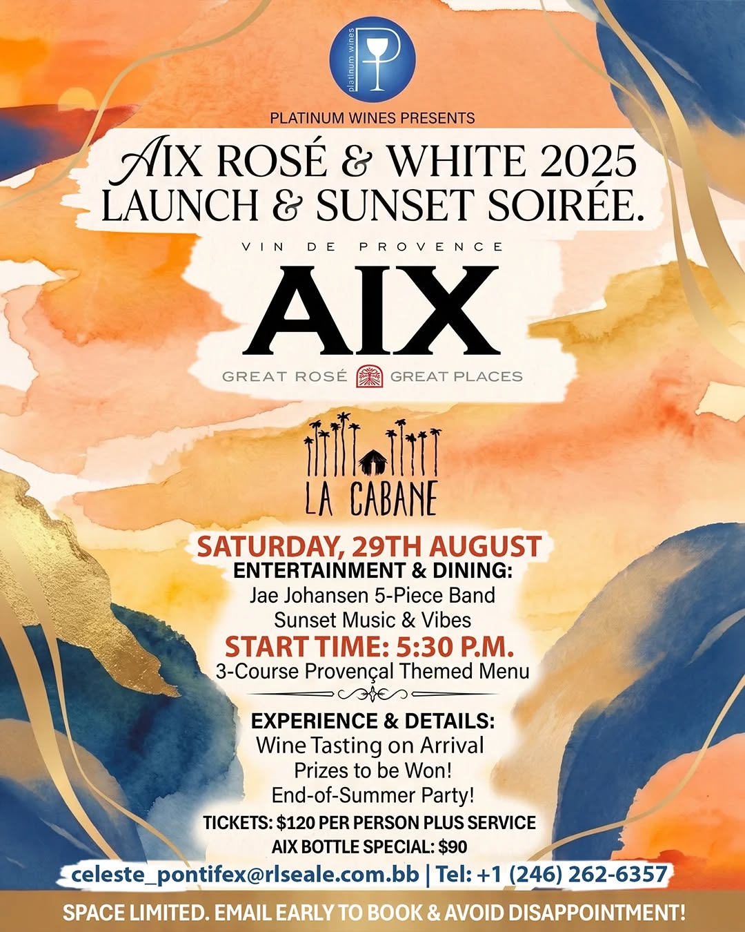 AIX Rosé & White 2025 Launch & Sunset Soirée at La Cabane