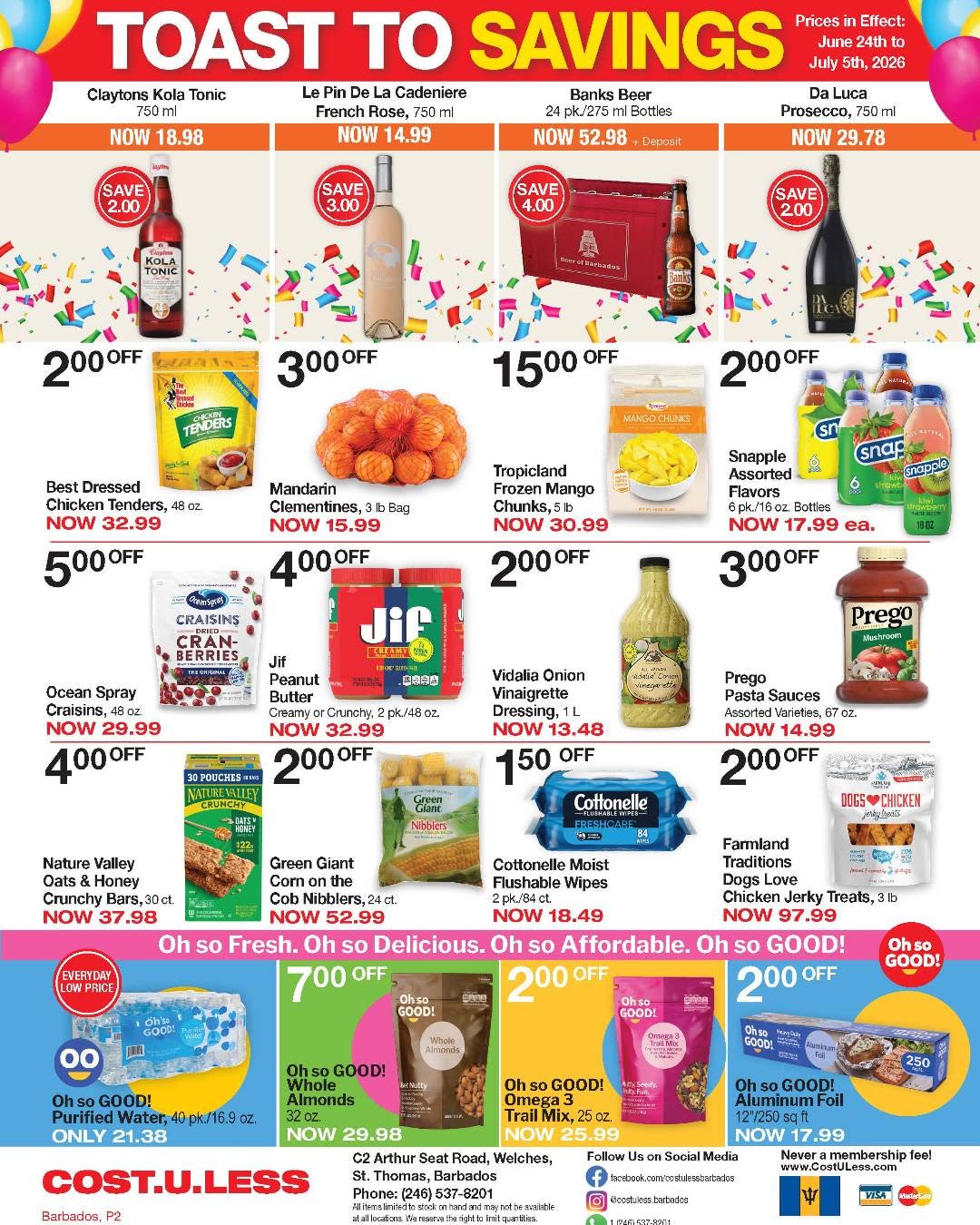 Cost U Less Barbados – Buy Bulk & Save Weekly Flyer (June 24 – July 5, 2026)