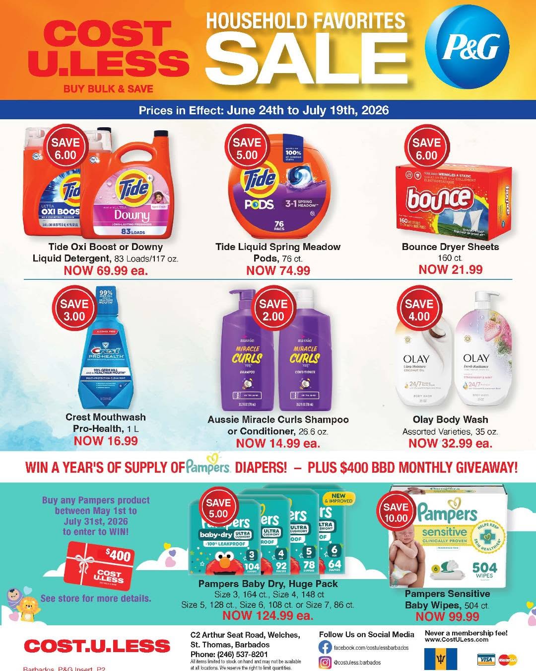 Cost U Less Barbados – Buy Bulk & Save Weekly Flyer (June 24 – July 5, 2026)