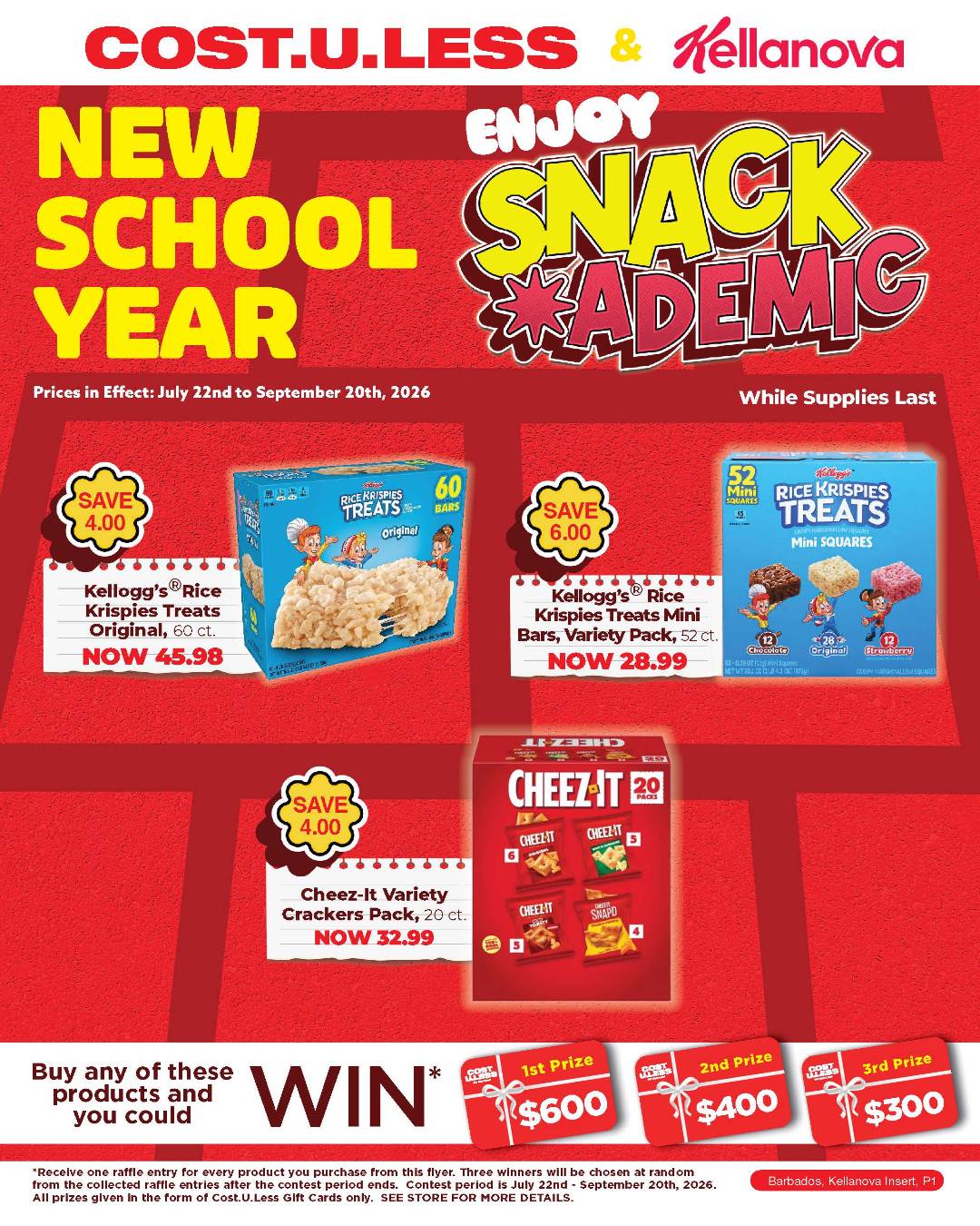 Cost U Less Barbados Crop Over Deals & Kellanova Snack-ademic Event – Save on Groceries, Party Essentials & Win up to $600