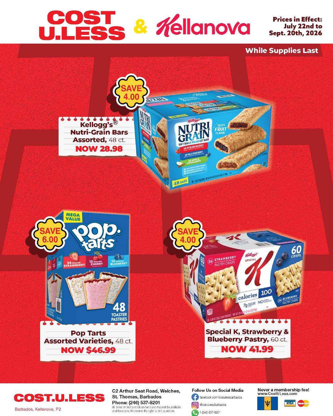 Cost U Less Barbados Crop Over Deals & Kellanova Snack-ademic Event – Save on Groceries, Party Essentials & Win up to $600