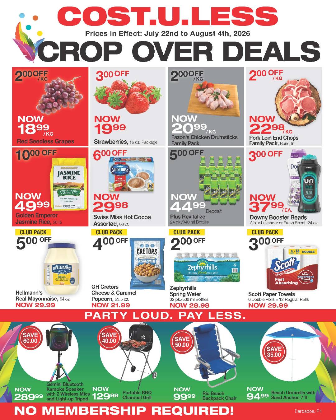 Cost U Less Barbados Crop Over Deals & Kellanova Snack-ademic Event – Save on Groceries, Party Essentials & Win up to $600