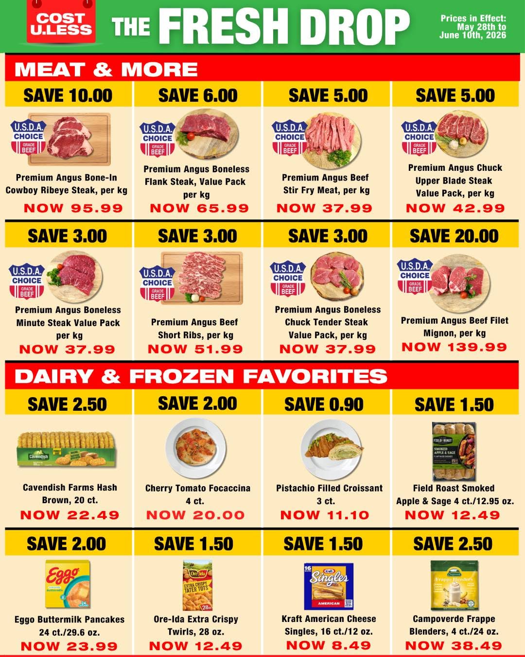 Cost U Less Fresh Drop — Save on Produce, Angus Beef, Dairy & Frozen Favourites