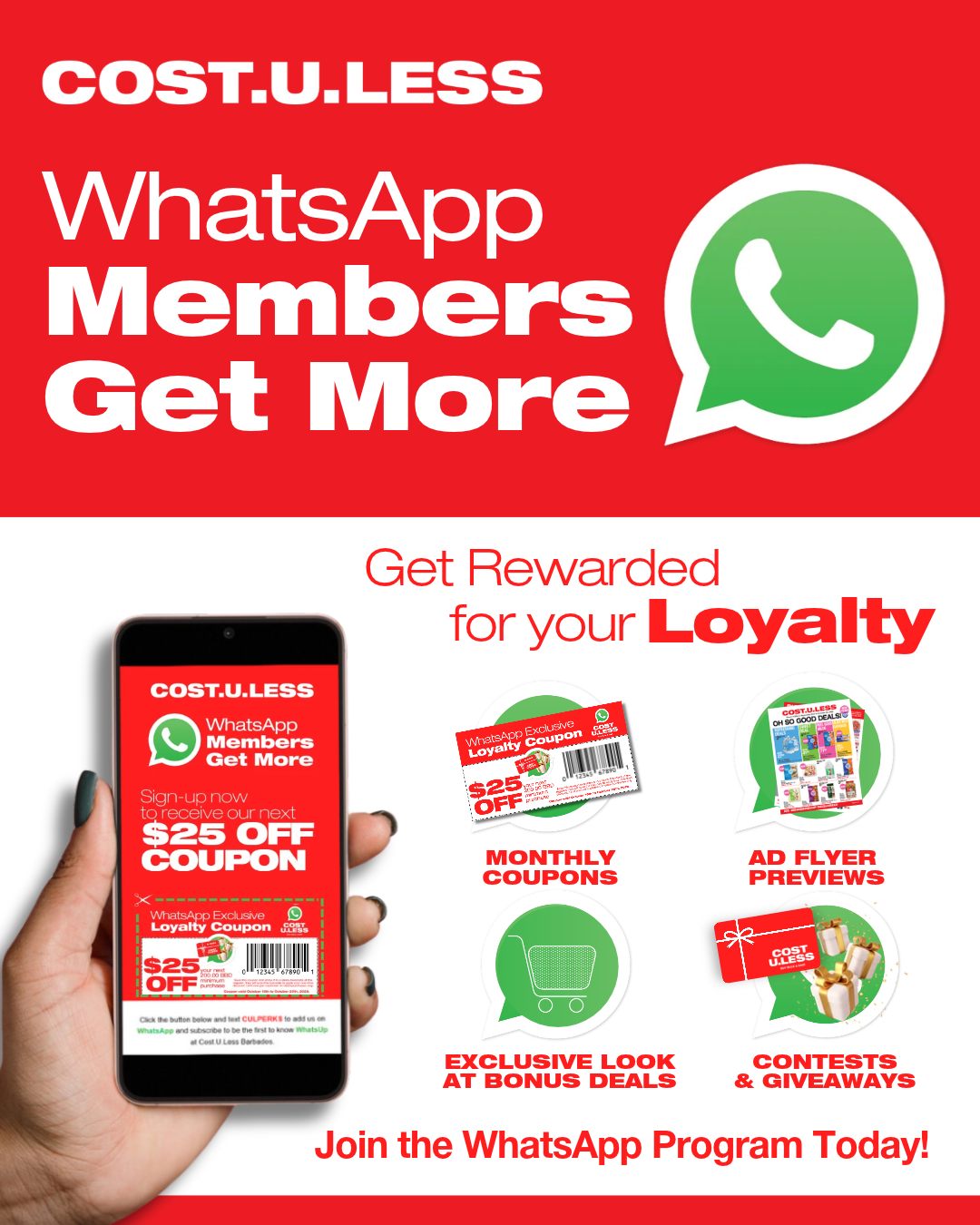 Join WhatsApp & Get a $25 OFF $200 Coupon