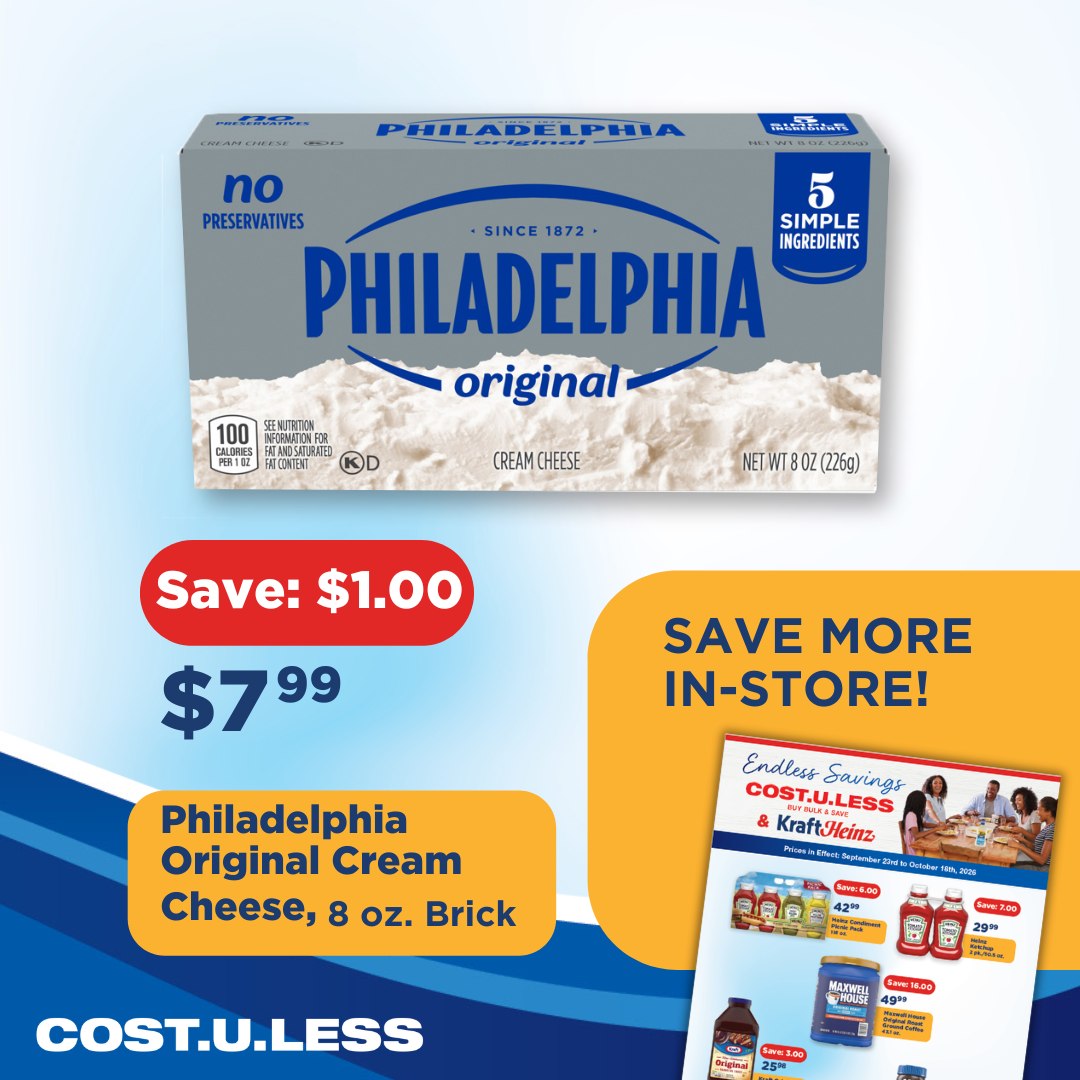Cost U Less x Kraft Heinz Endless Savings Flyer – Sale Prices Through Oct 18