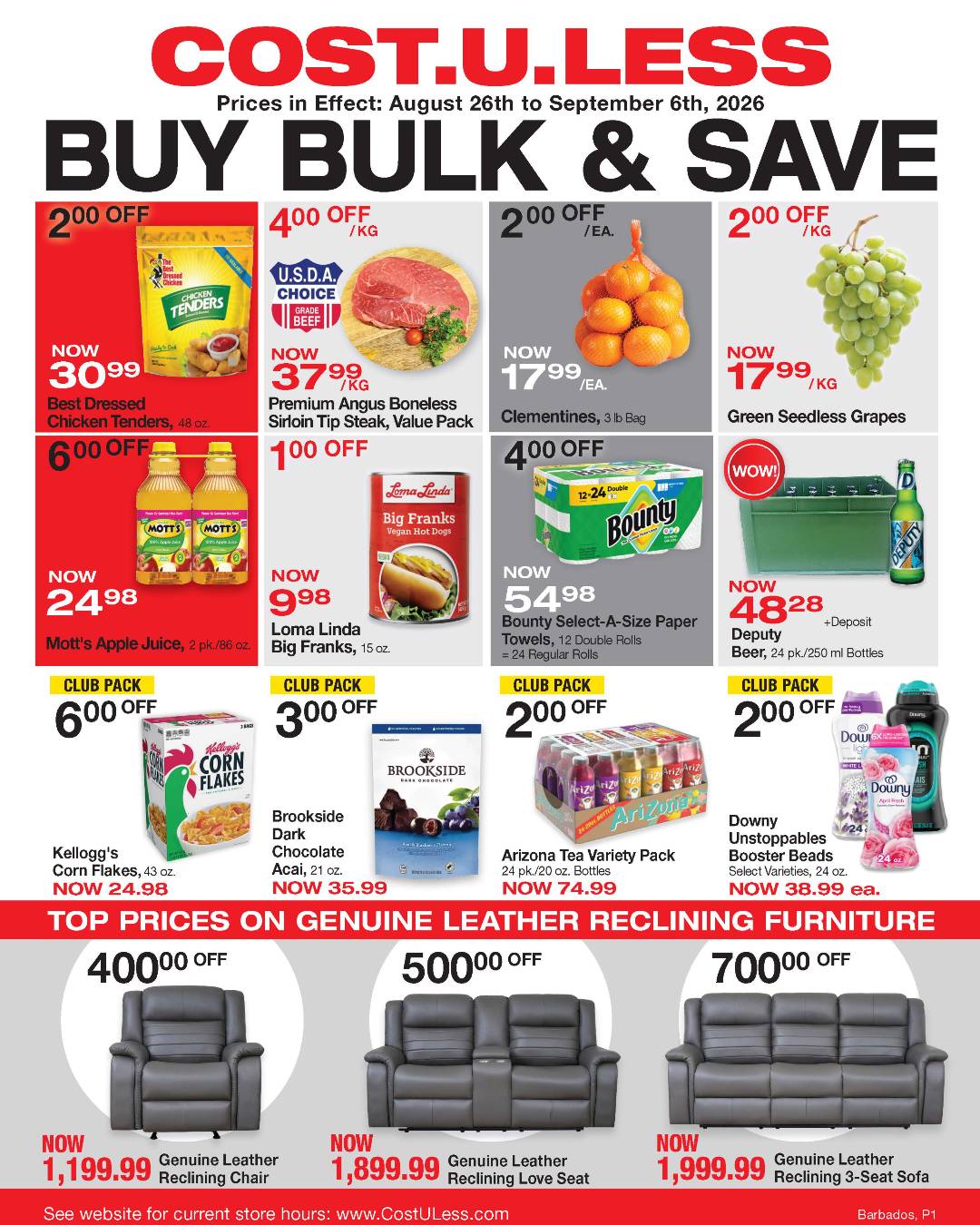 Cost U Less Buy Bulk & Save Sale – Aug 26 to Sep 6, 2026