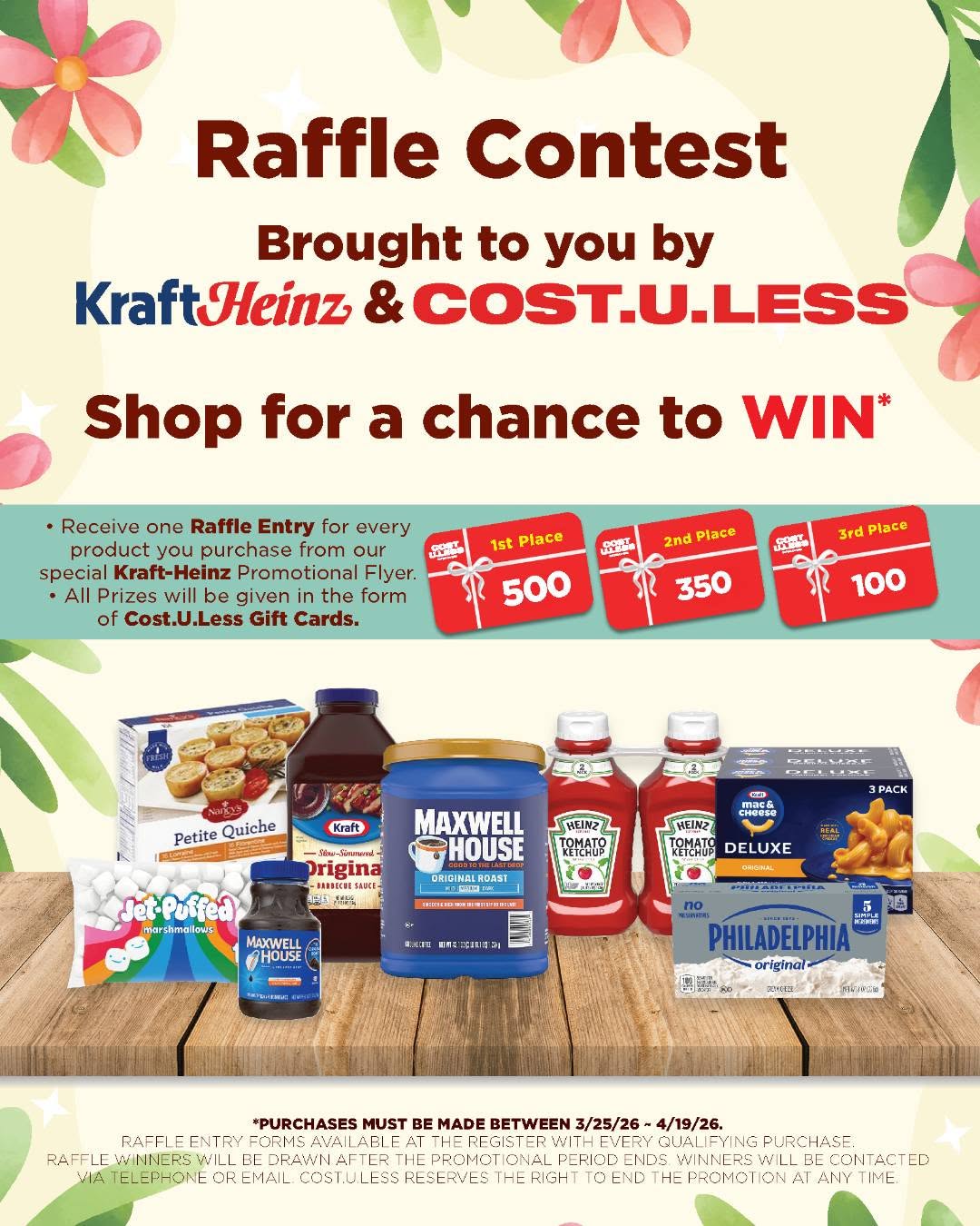 Kraft-Heinz Raffle Contest – Win Up to $500 BBD in Cost.U.Less Gift Cards