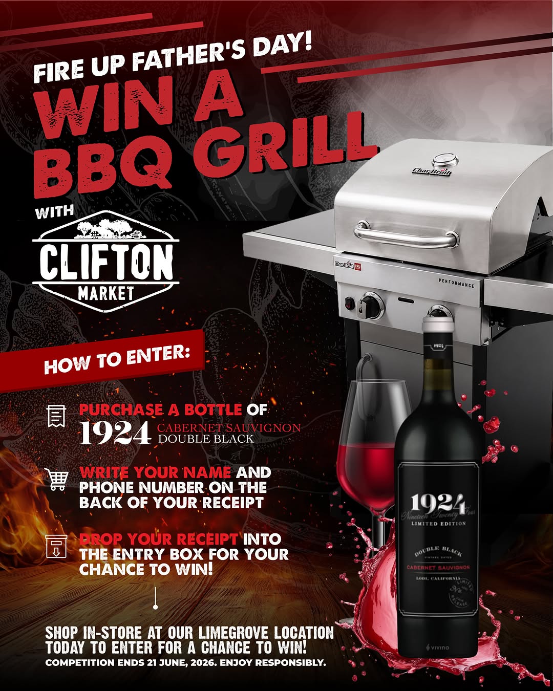 Win a BBQ Grill this Father's Day at Clifton Market Limegrove