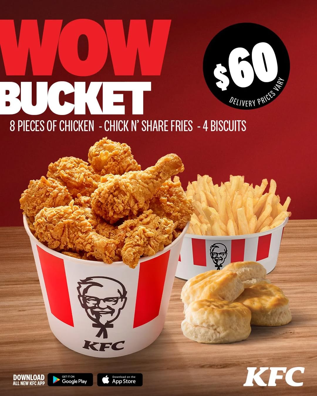 KFC Wow Bucket – $60 Bundle Deal