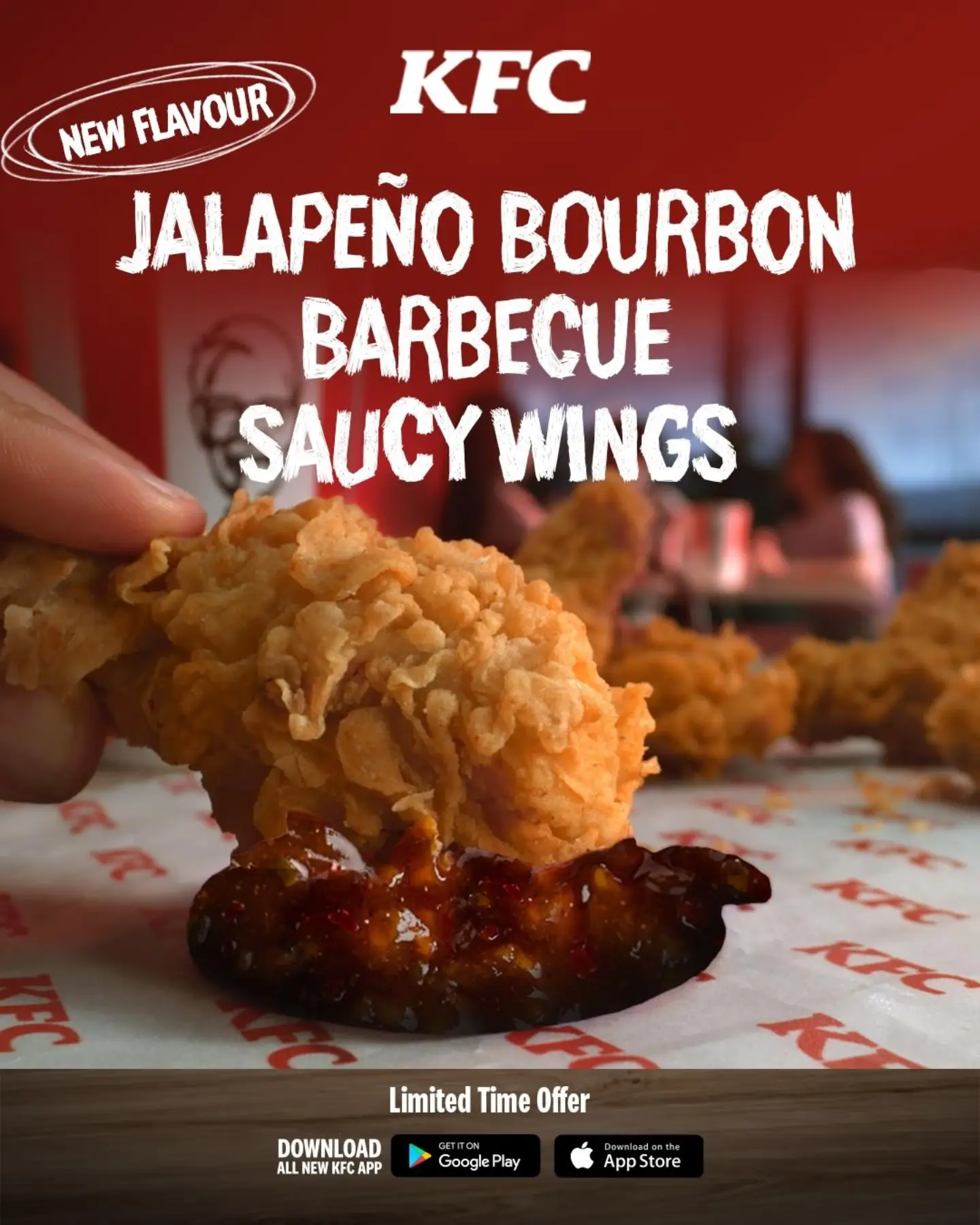 KFC Jalapeño Bourbon BBQ Saucy Wings – Limited Time Only